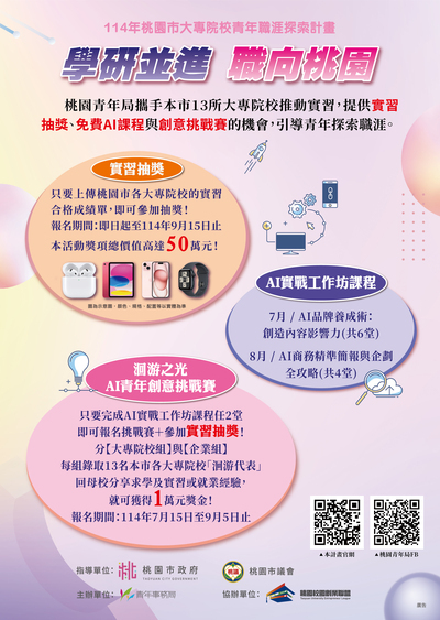 【轉知】桃園教育局辦理「青年職涯探索」圖片