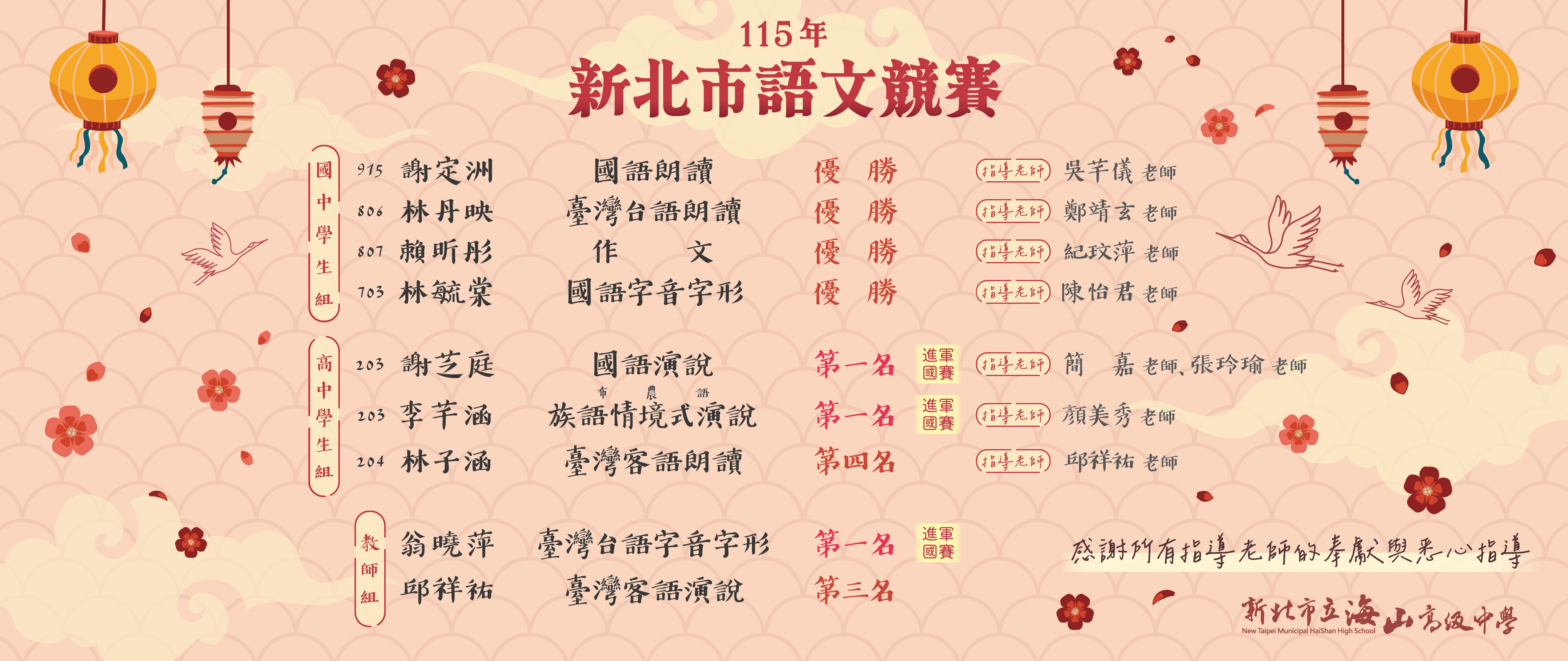 115年 新北市語文競賽